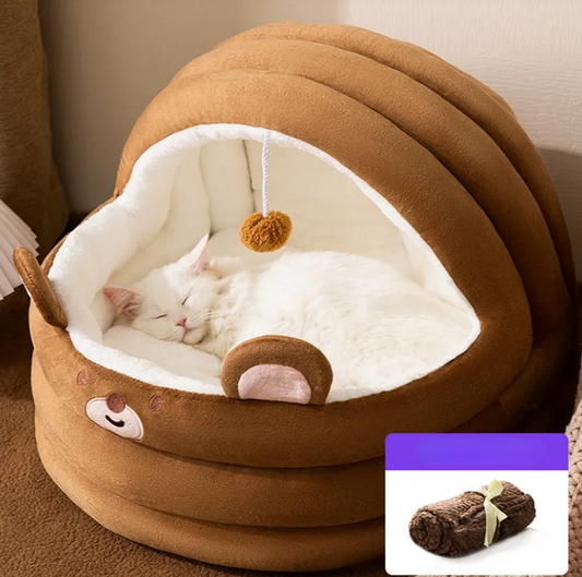 The Nap Fortress — Arctic Velvet Cat Nest