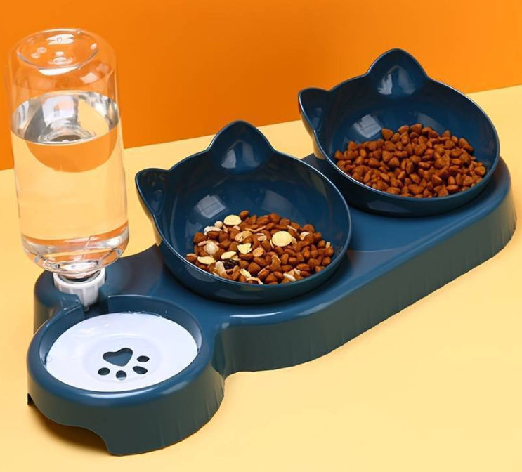 The Self-Serve Bistro — Automatic Food & Water Bowl for Cats