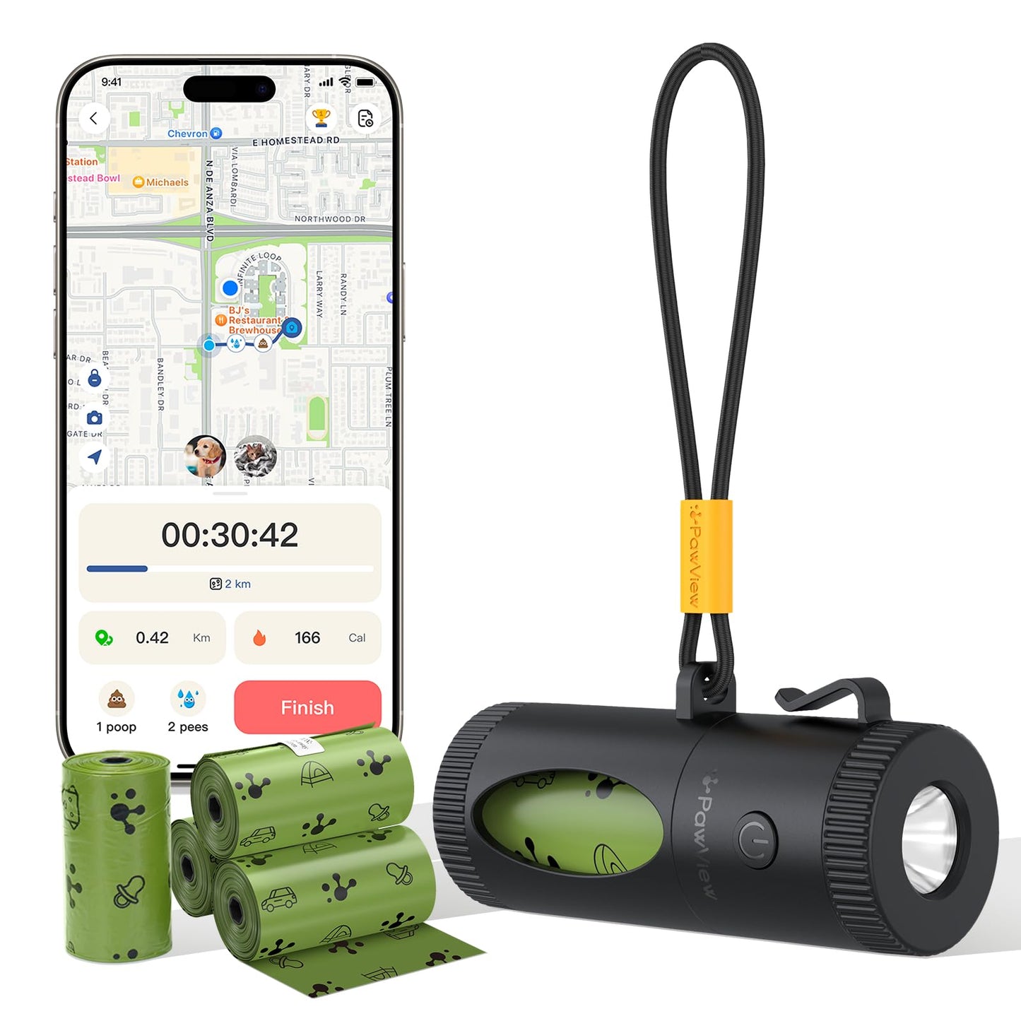 The Night Ranger — LED Poop Bag Dispenser with Walk Tracker