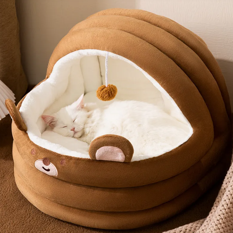 The Nap Fortress — Arctic Velvet Cat Nest