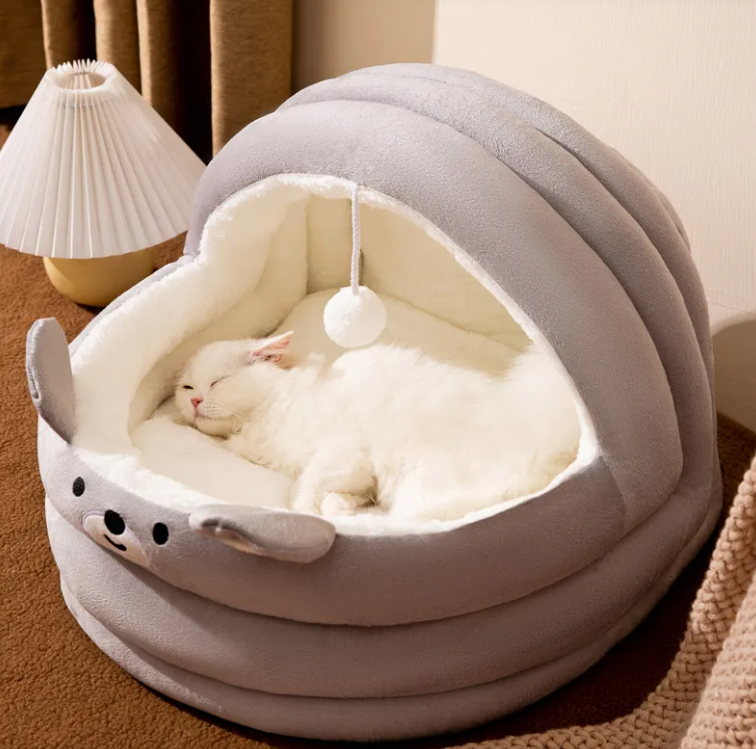 The Nap Fortress — Arctic Velvet Cat Nest