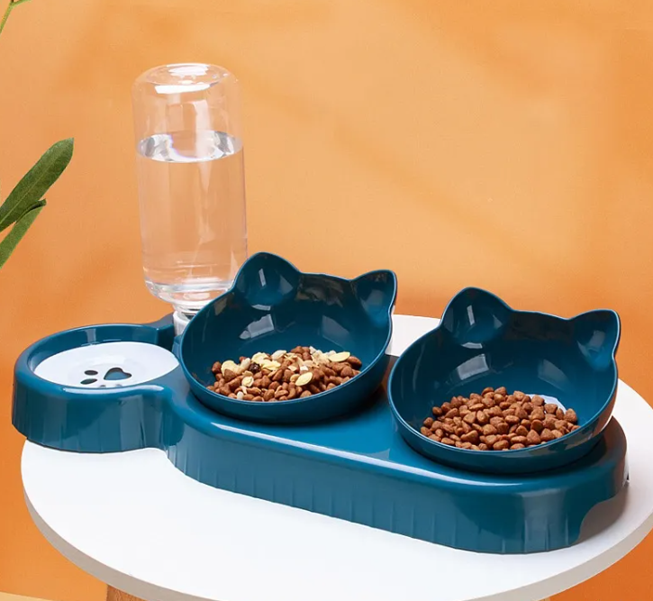 The Self-Serve Bistro — Automatic Food & Water Bowl for Cats